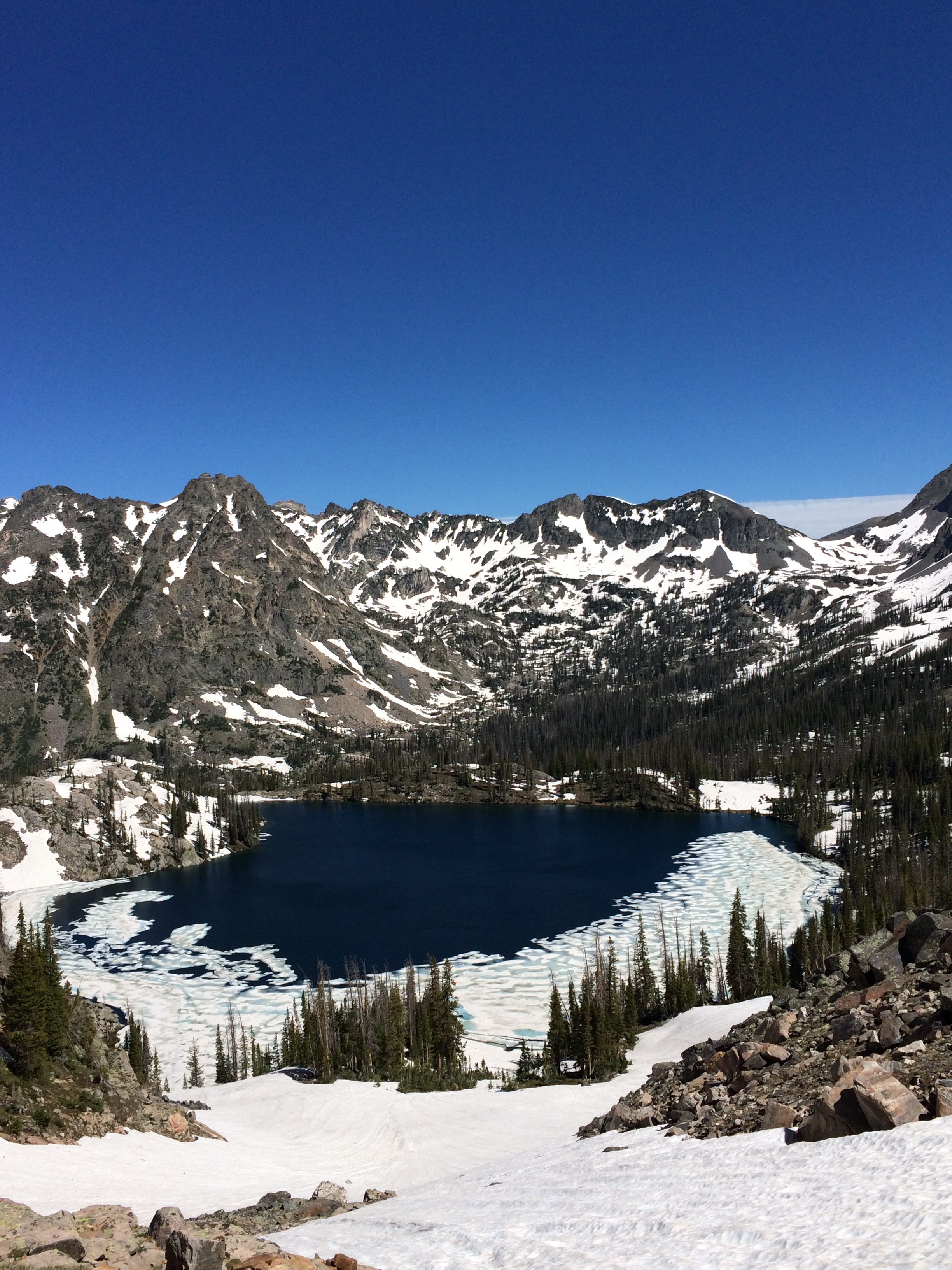 Gilpin Lake seen from hiking up to Gilpin Ridge.