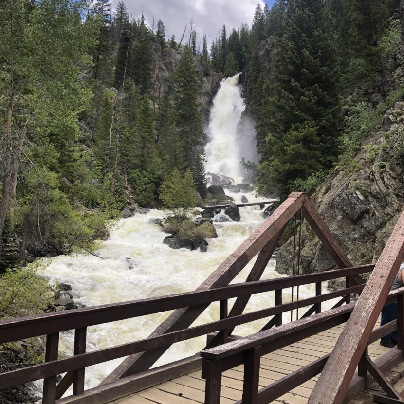 Viewing area at Fish Creek Falls, CO